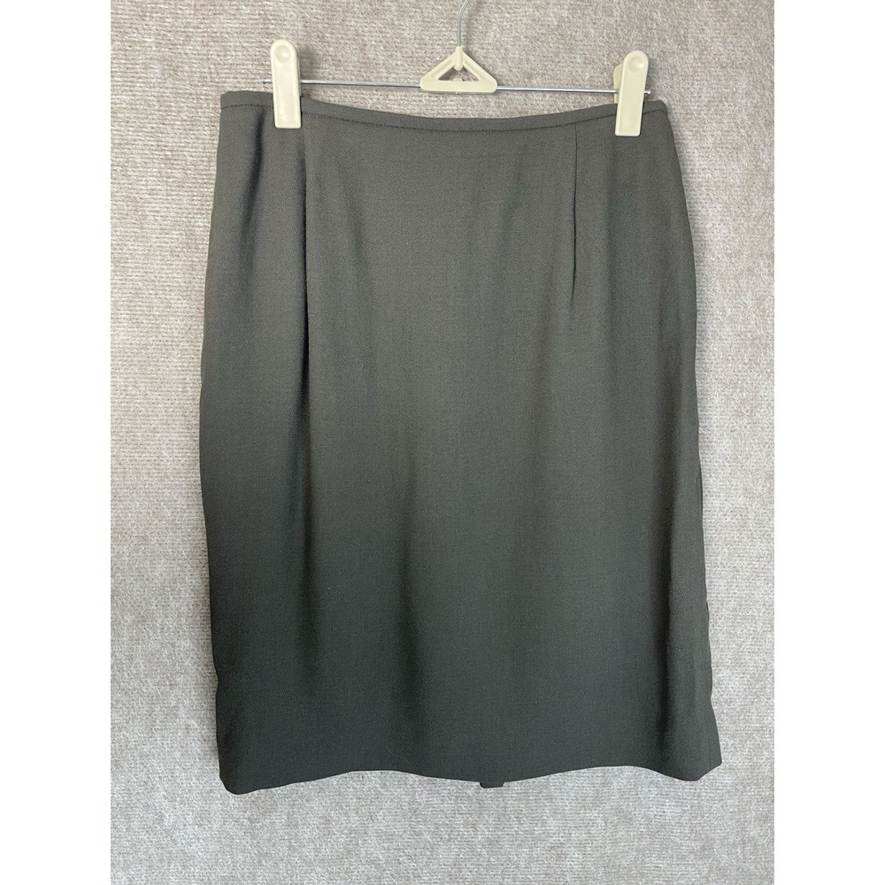 Rena Rowan for Saville Women's 2PC Skirt Suit 14P Olive Green Lined Career Set - Picture 5 of 14